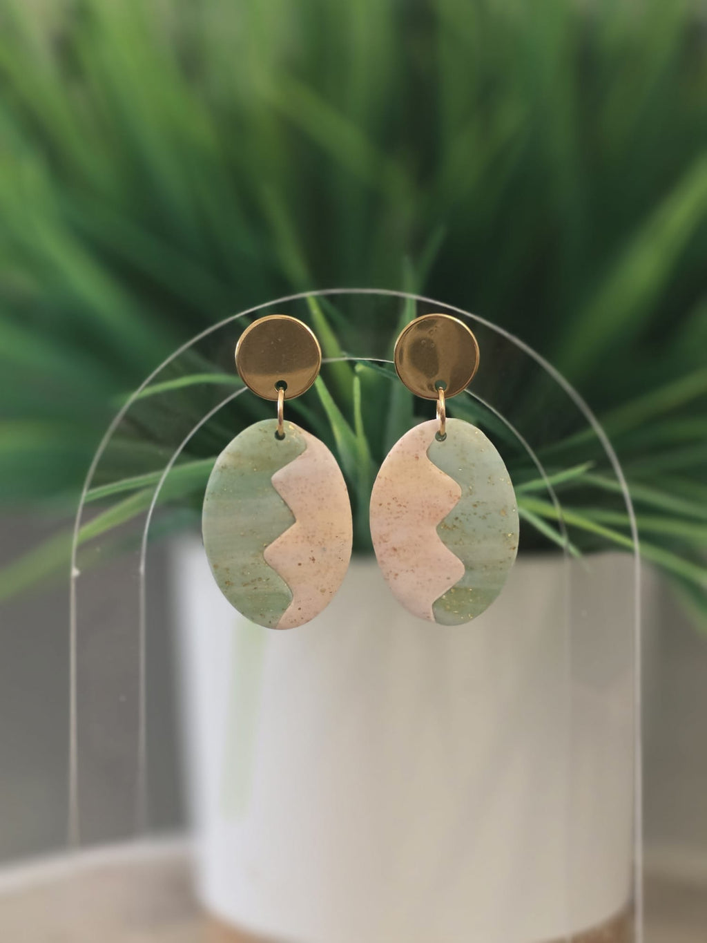 Green Peach Oval