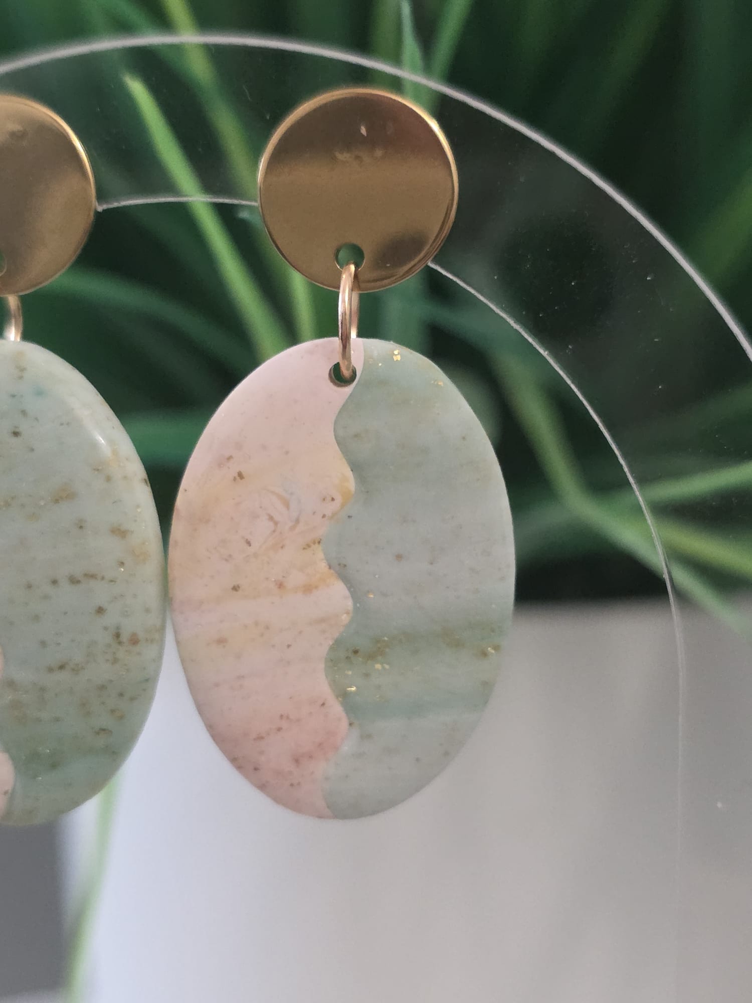 Green Peach Oval