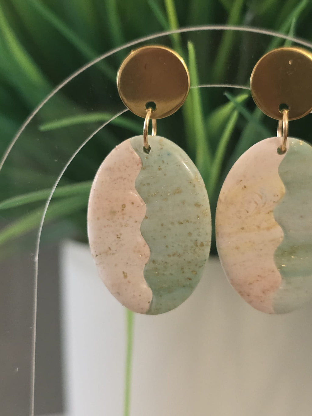 Green Peach Oval