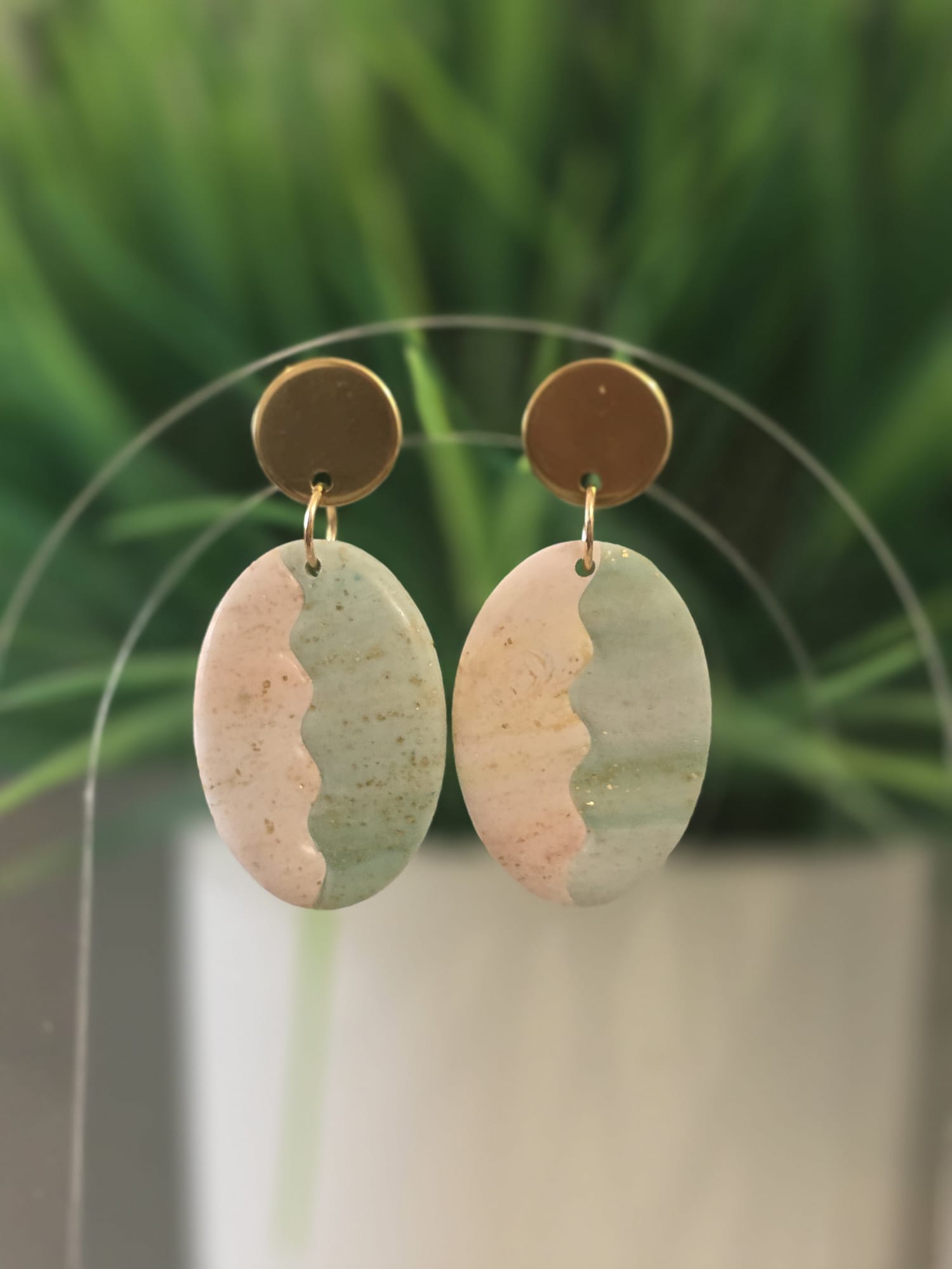 Green Peach Oval